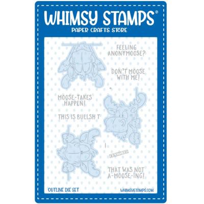 Whimsy Stamps Outline Dies - Moose-tude